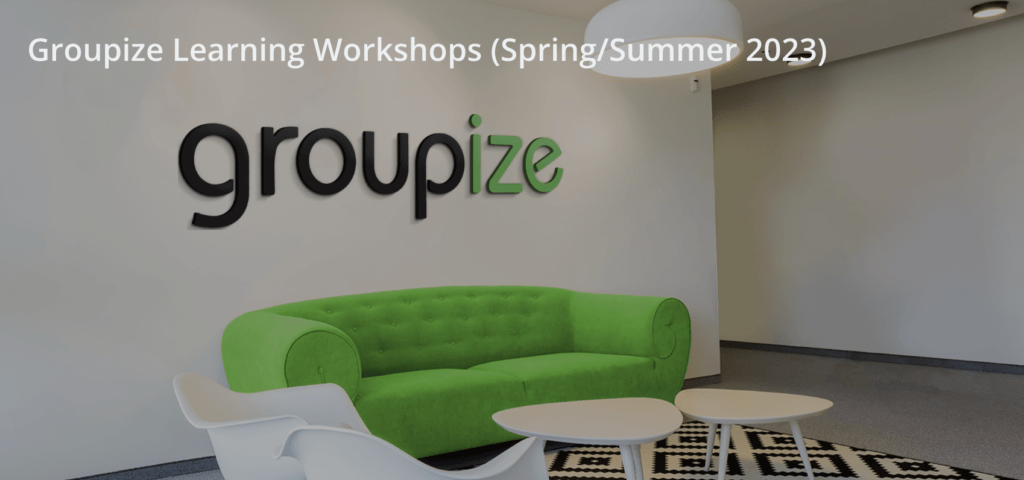 Groupize Learning Workshops